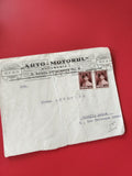 Enveloppe philatélie timbres Roumanie oblitérée, cachets Bucarest