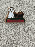 Pin's vintage Biocanina chien chat logo animalier (Ref 9) badge ancien