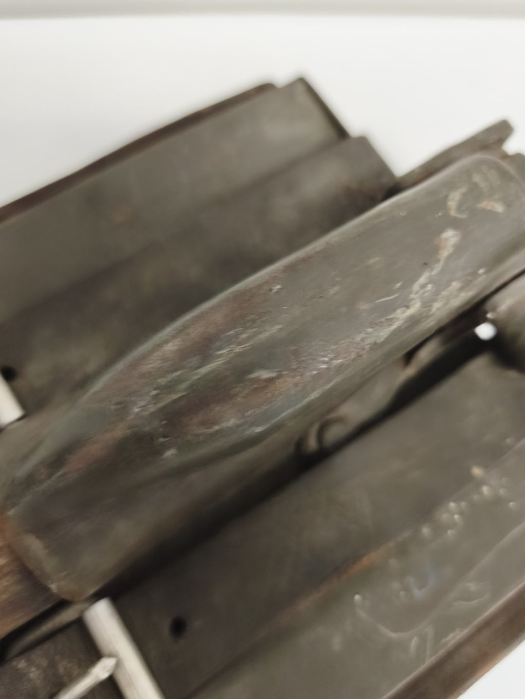 Pelle pliante allemande WW2 + étui cuir ancien militaria outil tranchée