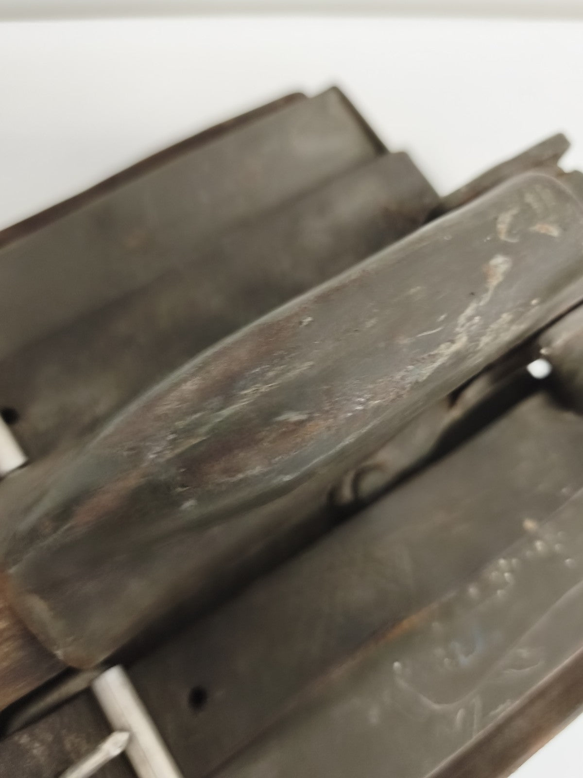 Pelle pliante allemande WW2 + étui cuir ancien militaria outil tranchée