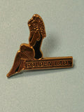 Vintage pin's Golden Lady silhouette dorée collection rétro (Ref 12)