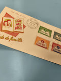 Ancienne enveloppe FDC Vietnam 1960 timbres Loi de la famille illustrée Saigon