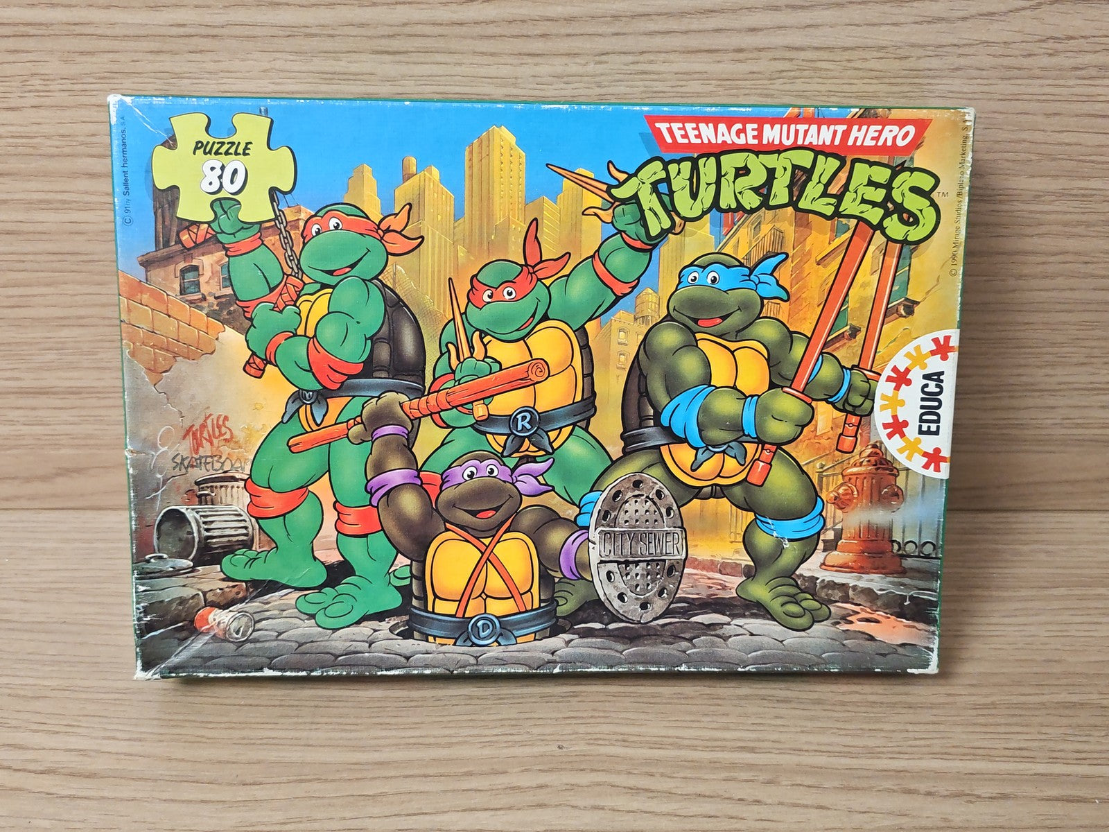 Puzzle rétro Tortues Ninja années 90 ancien jeu complet collection vintage TMNT