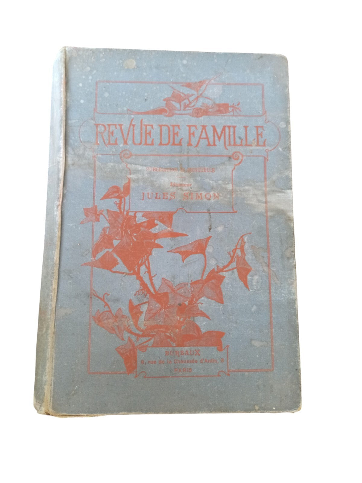 Livre ancien Revue de Famille Jules Simon couverture illustrée XIXe Paris