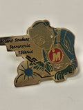 Pin's ancien vintage soudure, badge rétro collection métier artisanat rare