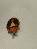 Vintage pin's Cross des Caillols étoilé triangle jaune ancien sport course