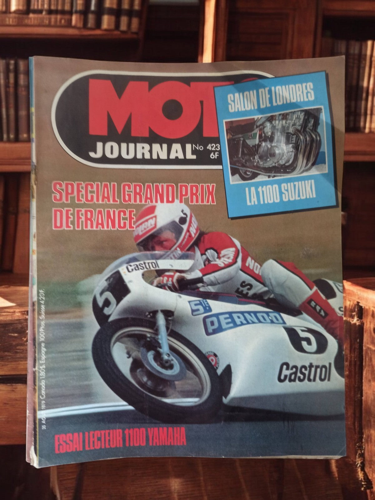 Magazine Moto Journal n°423 années 80 Grand Prix France Suzuki Yamaha vintage