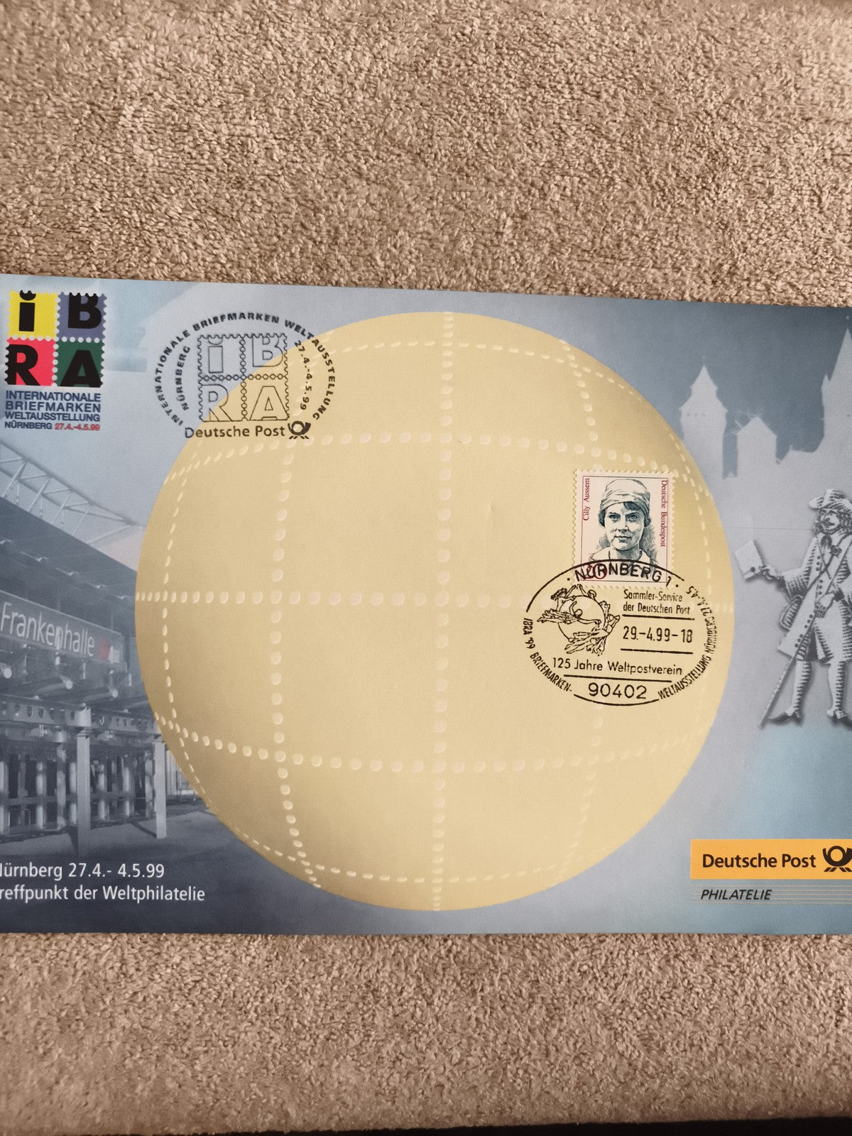 Lettre 1er jour IBRA 1999 Deutsche Post, enveloppe philatélie Allemagne
