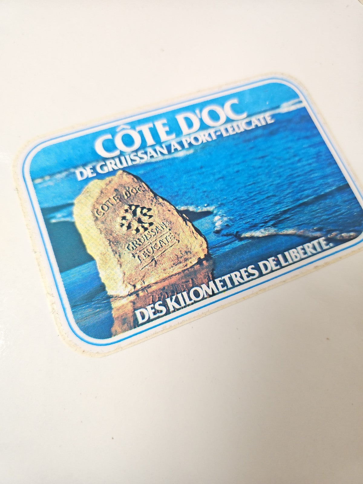 Vintage autocollant publicitaire ancien Côte d?Oc rétro déco collection rare