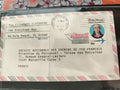 Lettre ancienne USA France 1984 timbre Philip Mazzei airmail SNCF philatélie