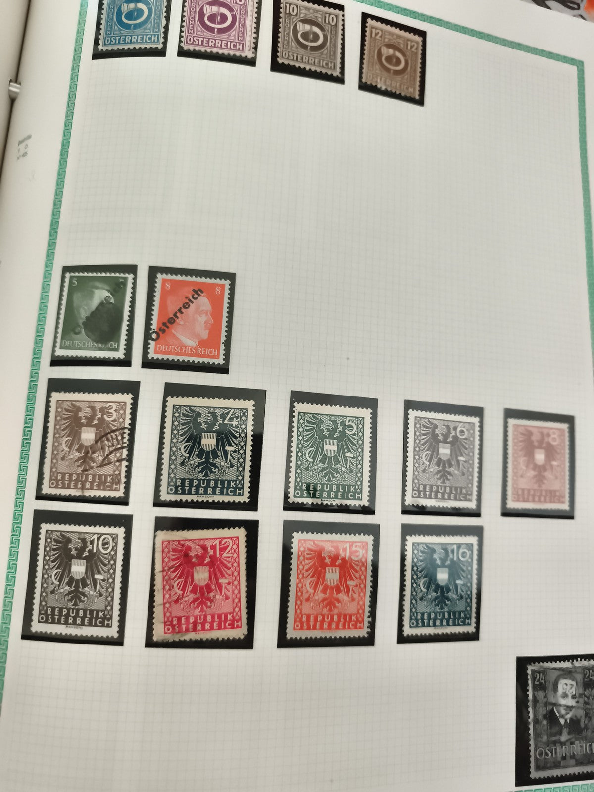 Timbres Autriche et Deutsches Reich, République Österreich, diverses valeurs, ph