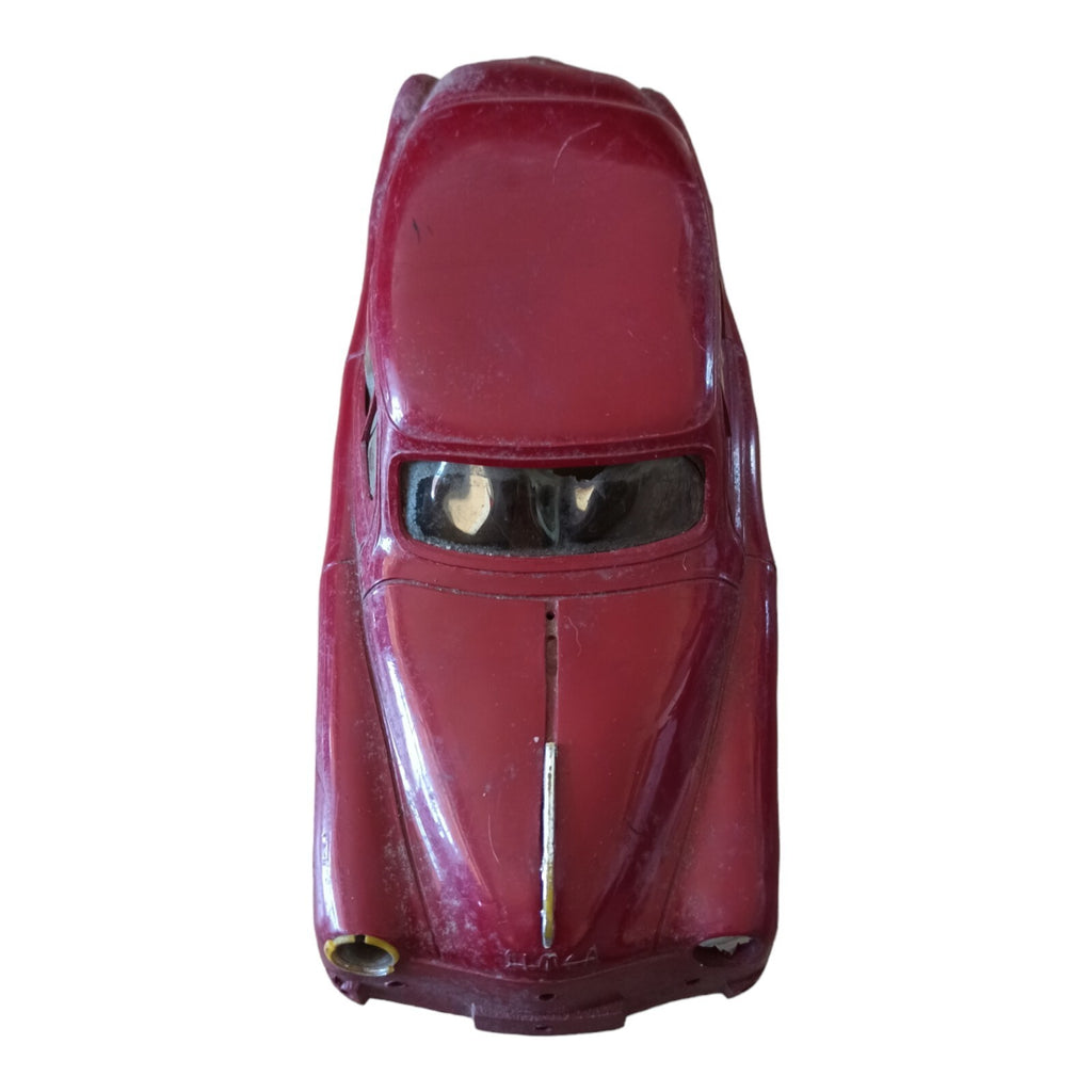 Voiture jouet ancienne Gégé Simca 9 mécanique rouge vintage années 50