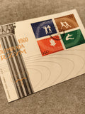 Lettre FDC JO Rome 1960 timbres Pologne Olympiade cachet philatélie (Ref 27)