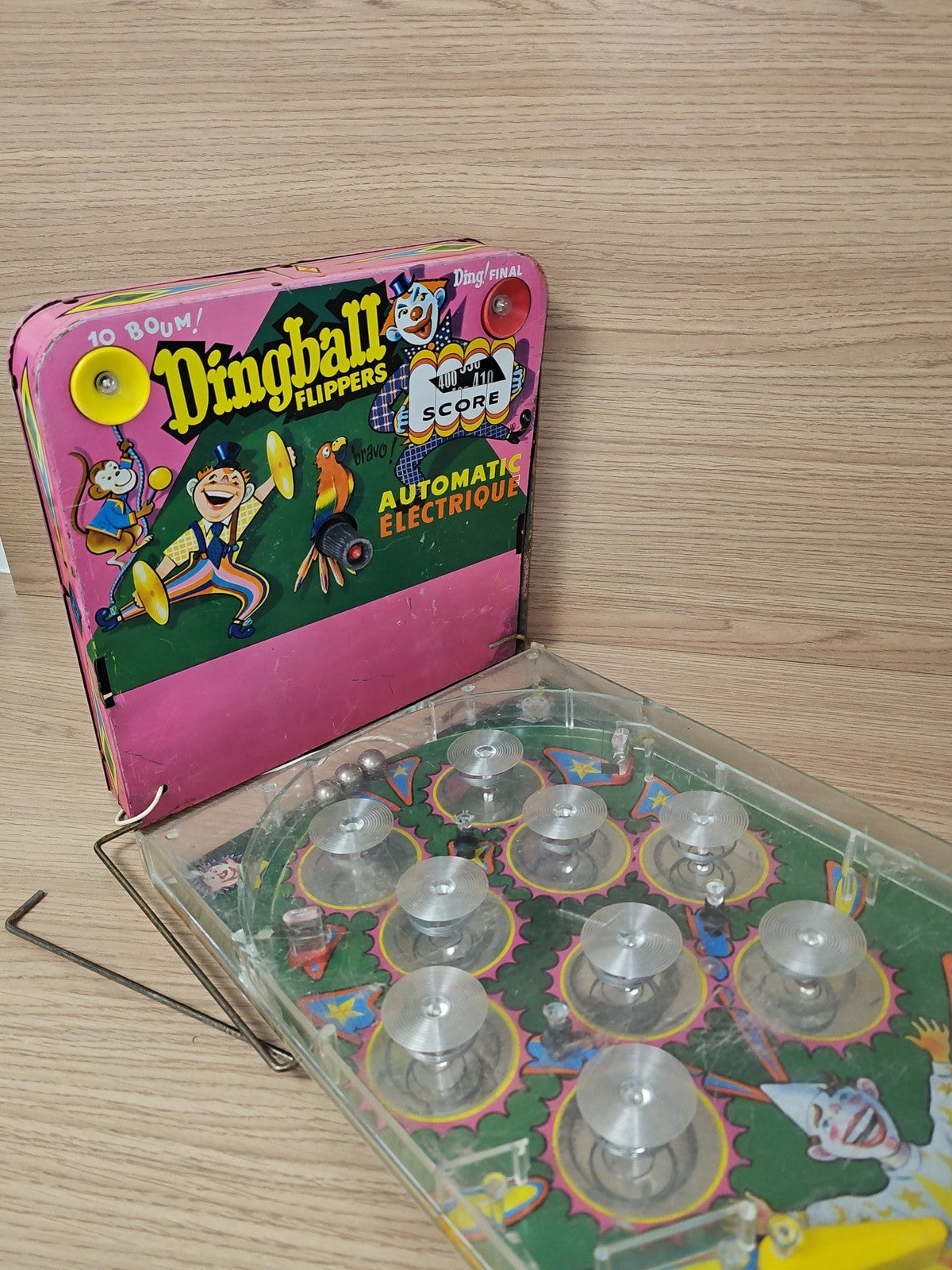 Flipper électrique Ding Ball vintage ancien billard rétro déco collectionneur ra