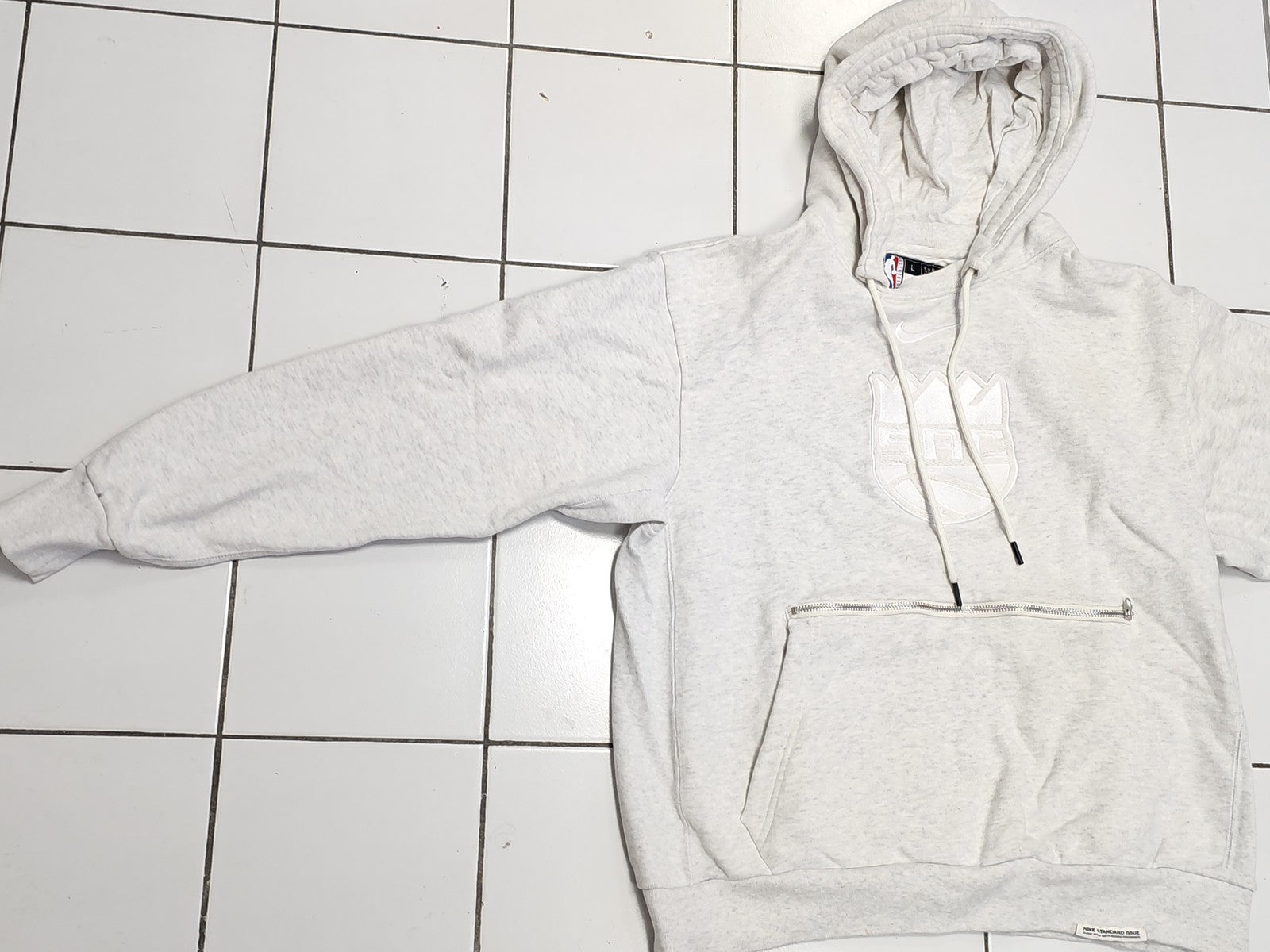 Sweat à capuche Nike homme L gris NBA Sacramento Kings pull confortable