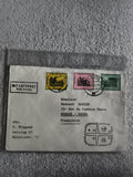 Lettre affranchie DDR 1959 Leipzig 3 timbres Mit Luftpost Sceaux Seine philatéli
