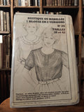 Patron couture vintage blouse N°24 1981, rétro 2 versions, tailles 38 42 ancien