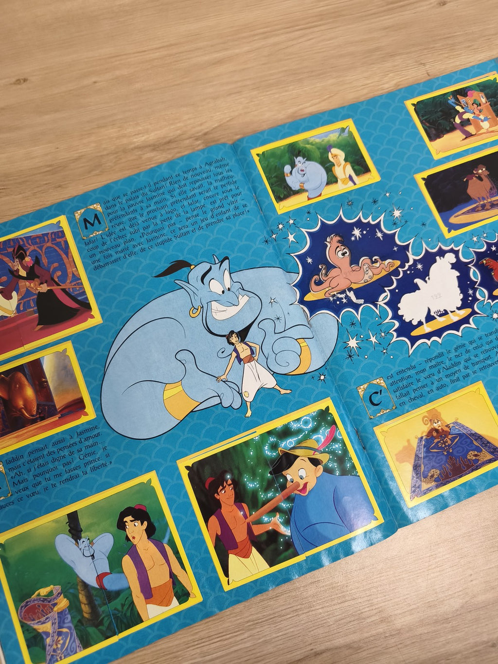 Vintage album Panini Aladdin incomplet Disney collection années 90