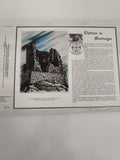 Feuillet philatélique CEF Château de Montségur oblitéré illustration gravée