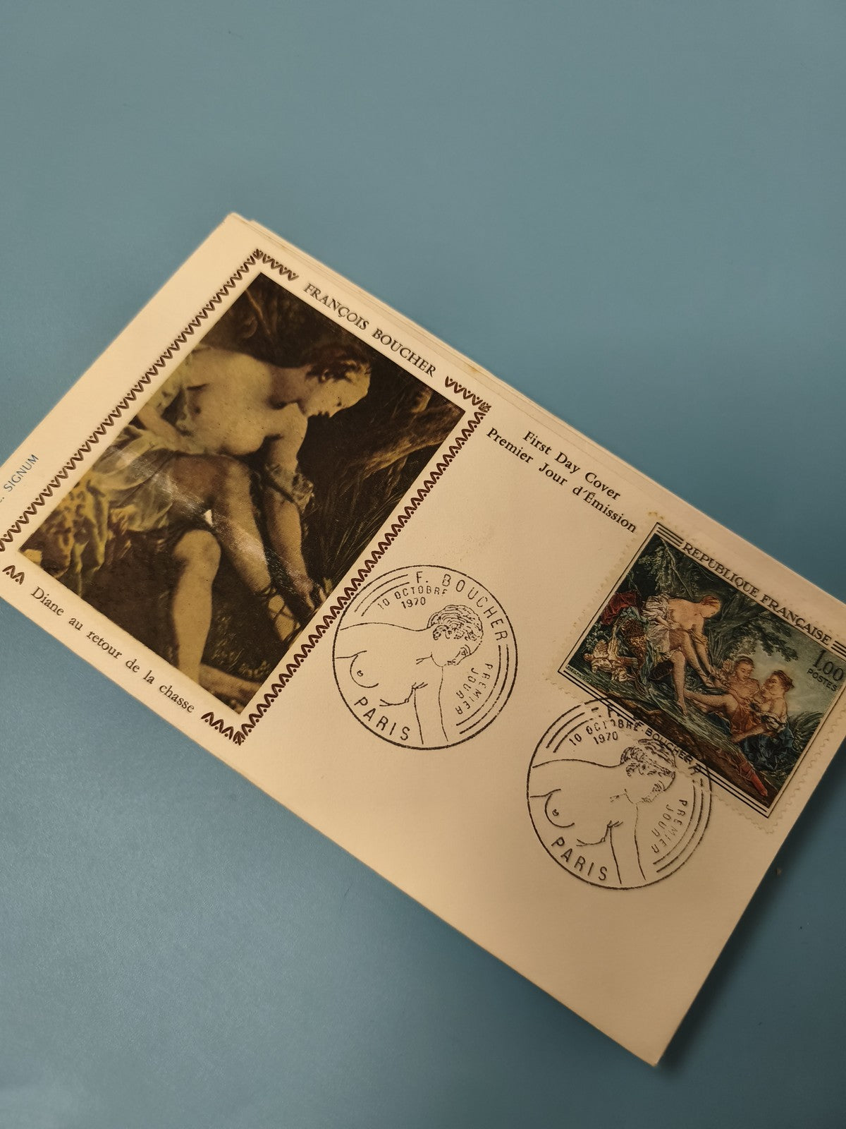 Enveloppe FDC premier jour d?émission François Boucher timbre Paris 1970
