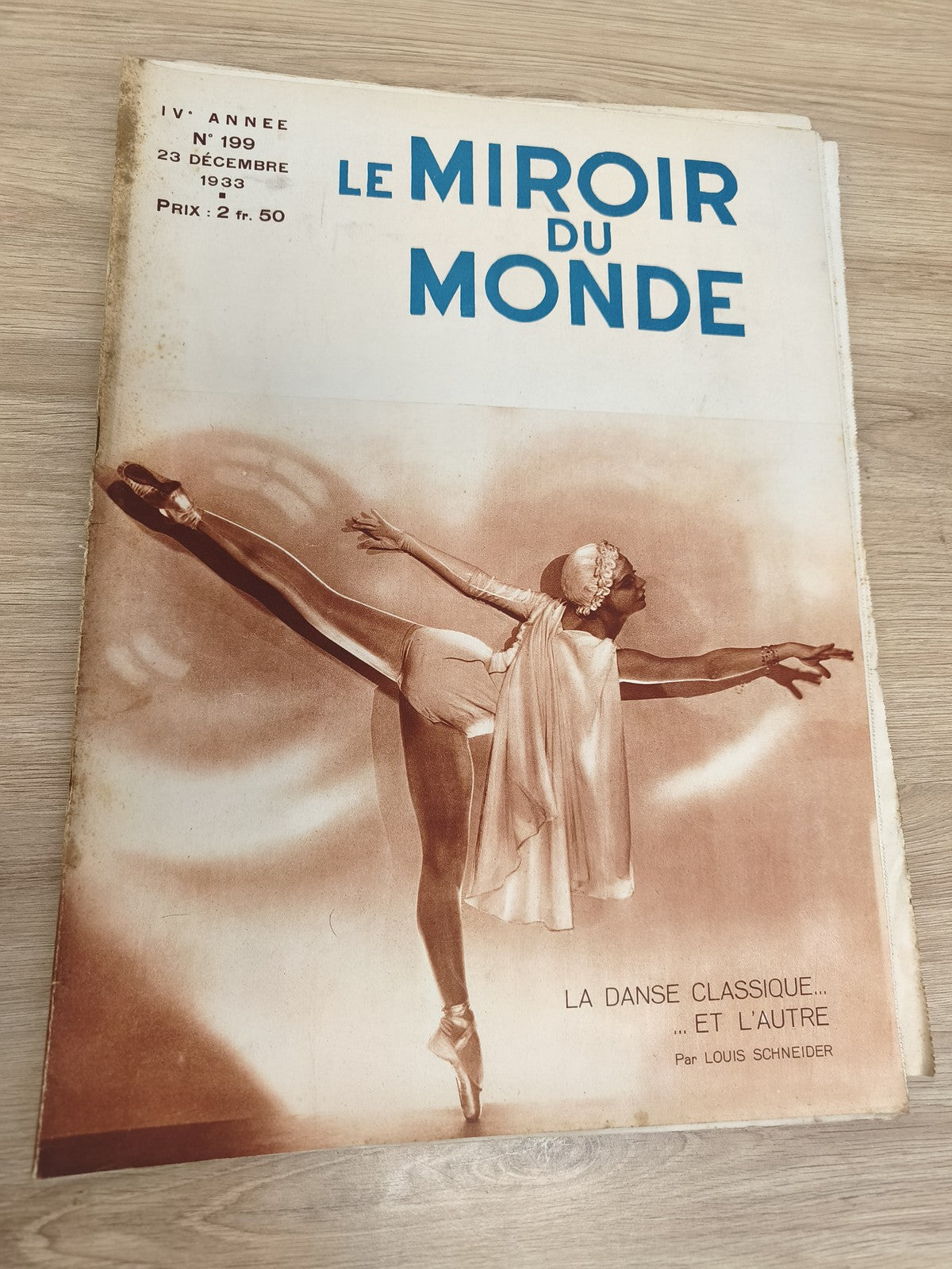 Ancien journal Le Miroir du Monde 1933 danse classique art déco vintage