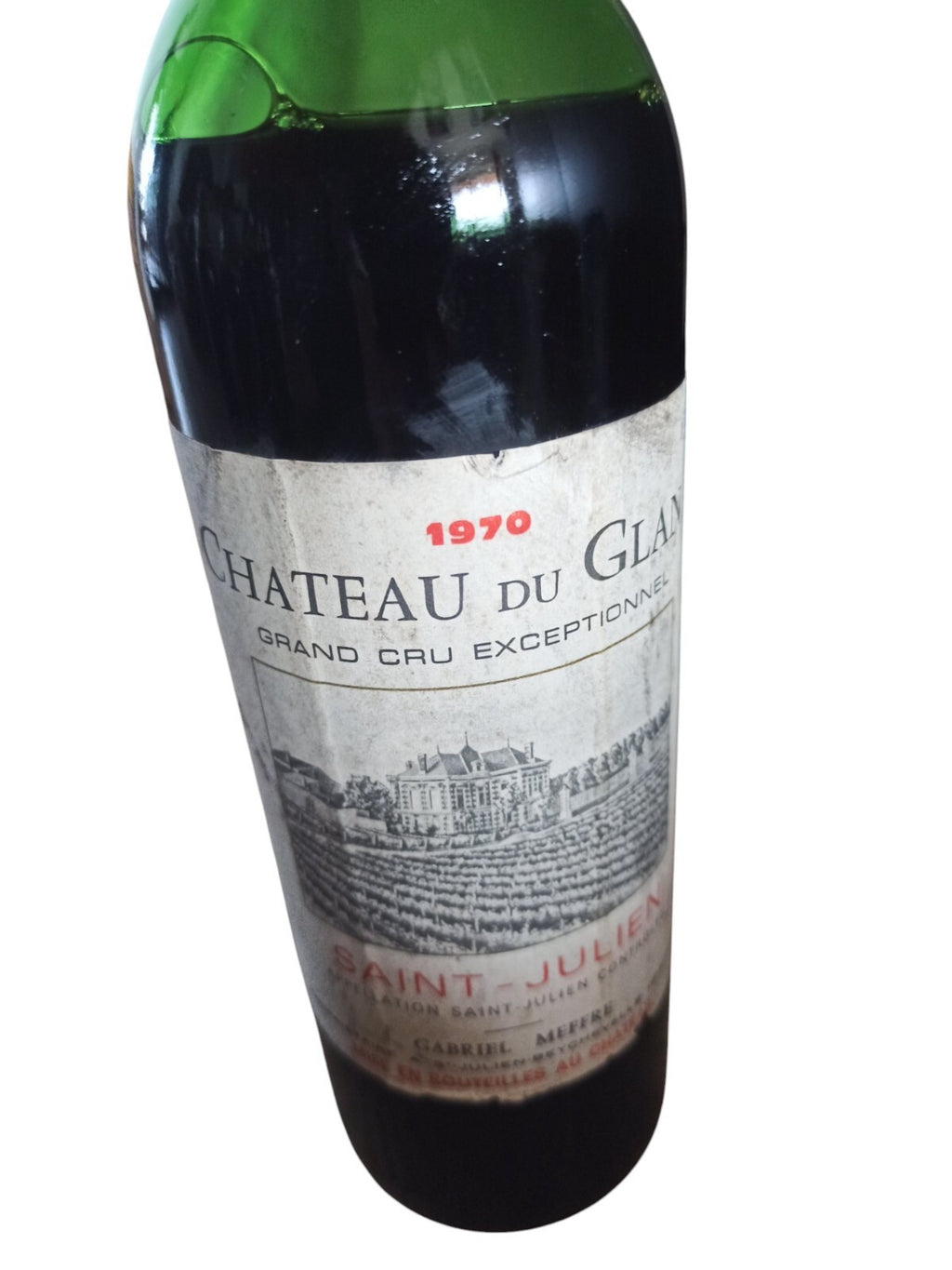 Bouteille vin ancien Château du Glana 1970 Saint-Julien Grand Cru