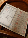 Action au porteur 500 Francs Soie Lyon années 1920 ancien titre bourse
