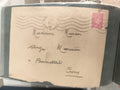 Lettre ancienne 1941 oblitérée Marseille Bouches-du-Rhône timbre rouge philatéli