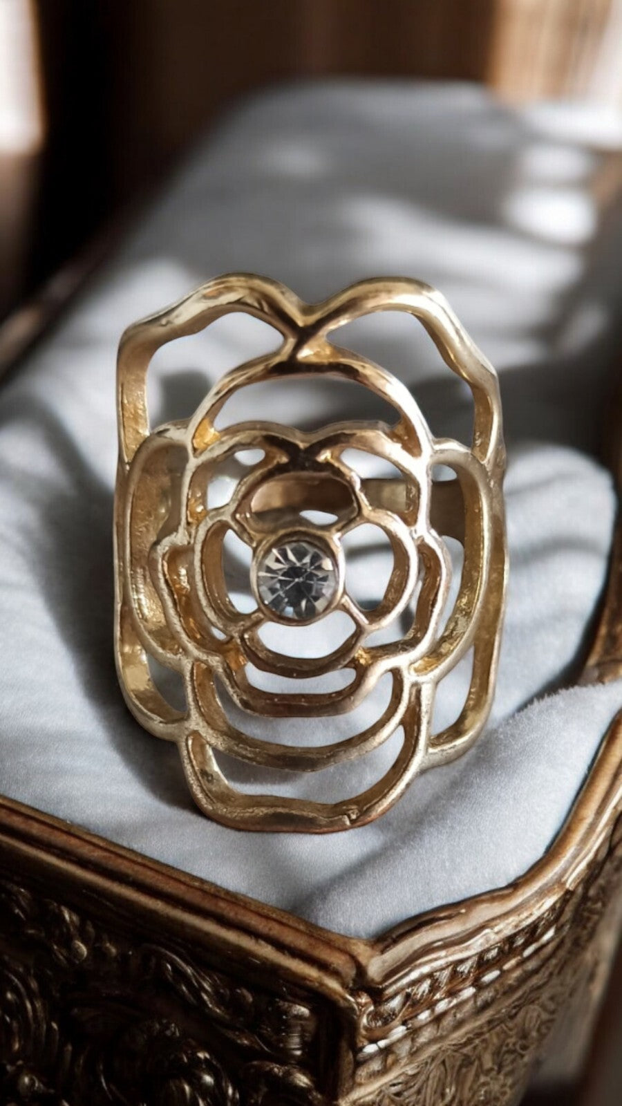 Bague Vintage Strass Taille 58 - Élégance et Raffinement