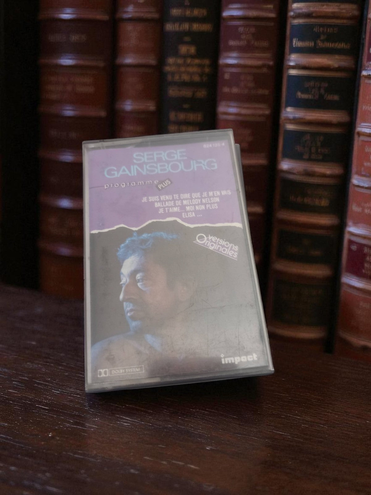Cassette audio vintage Serge Gainsbourg Impact années 80 K7 rétro musique