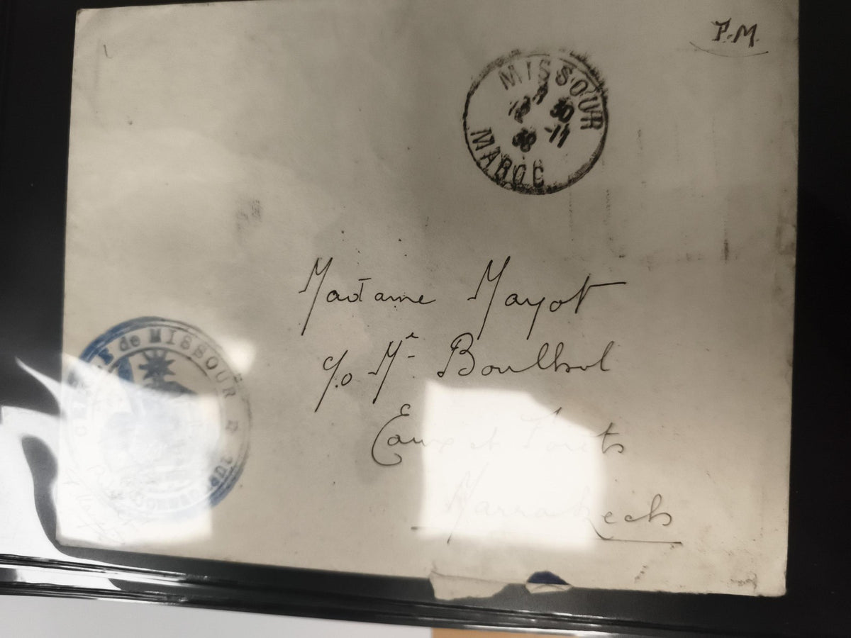 Lettre ancienne MISSOUR MAROC cachet postal manuscrit philatélie