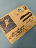 Enveloppe premier jour d?émission FDC avec timbres oblitérés et cachet avion