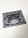 Vintage autocollant publicitaire ancien Silencio grand format rétro collection
