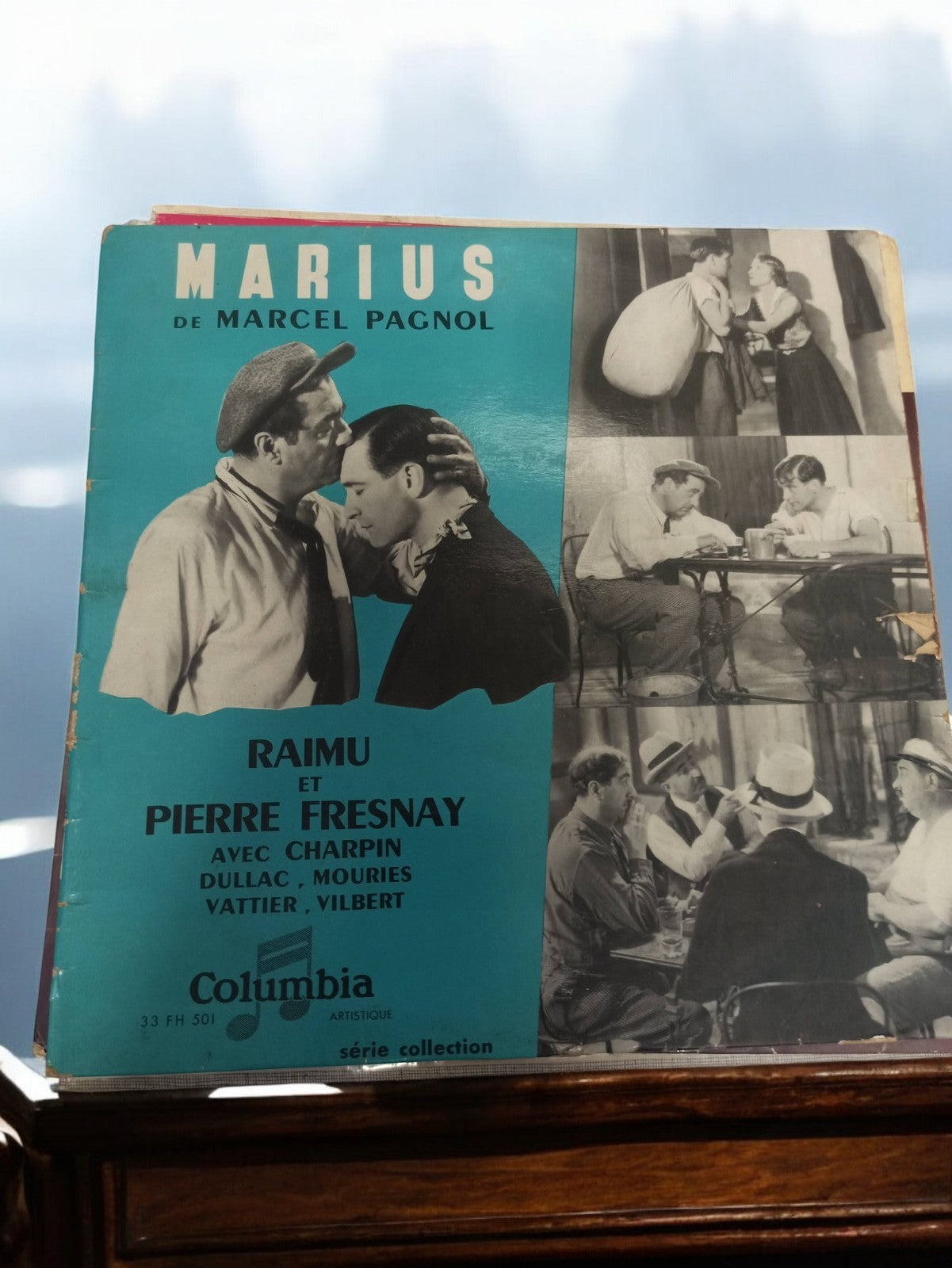 Disque vinyle ancien Marius Marcel Pagnol Columbia 33 tours vintage série collec