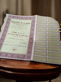 Action au porteur vintage années 1920 ancien certificat collection rétro