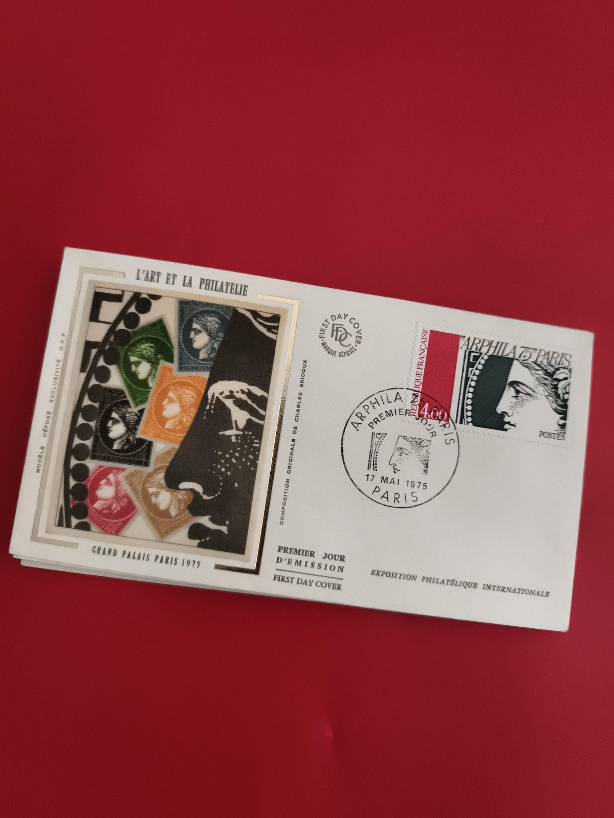Lettre Premier Jour Art et Philatélie 1975 Paris Grand Palais cachet FDC