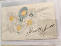 Carte postale ancienne Bonne Année fleurs aquarellées, début XXe, CPA vintage