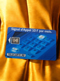 Télécarte 50 unités vintage Signal d’Appel 10F puce bleue carte téléphonique