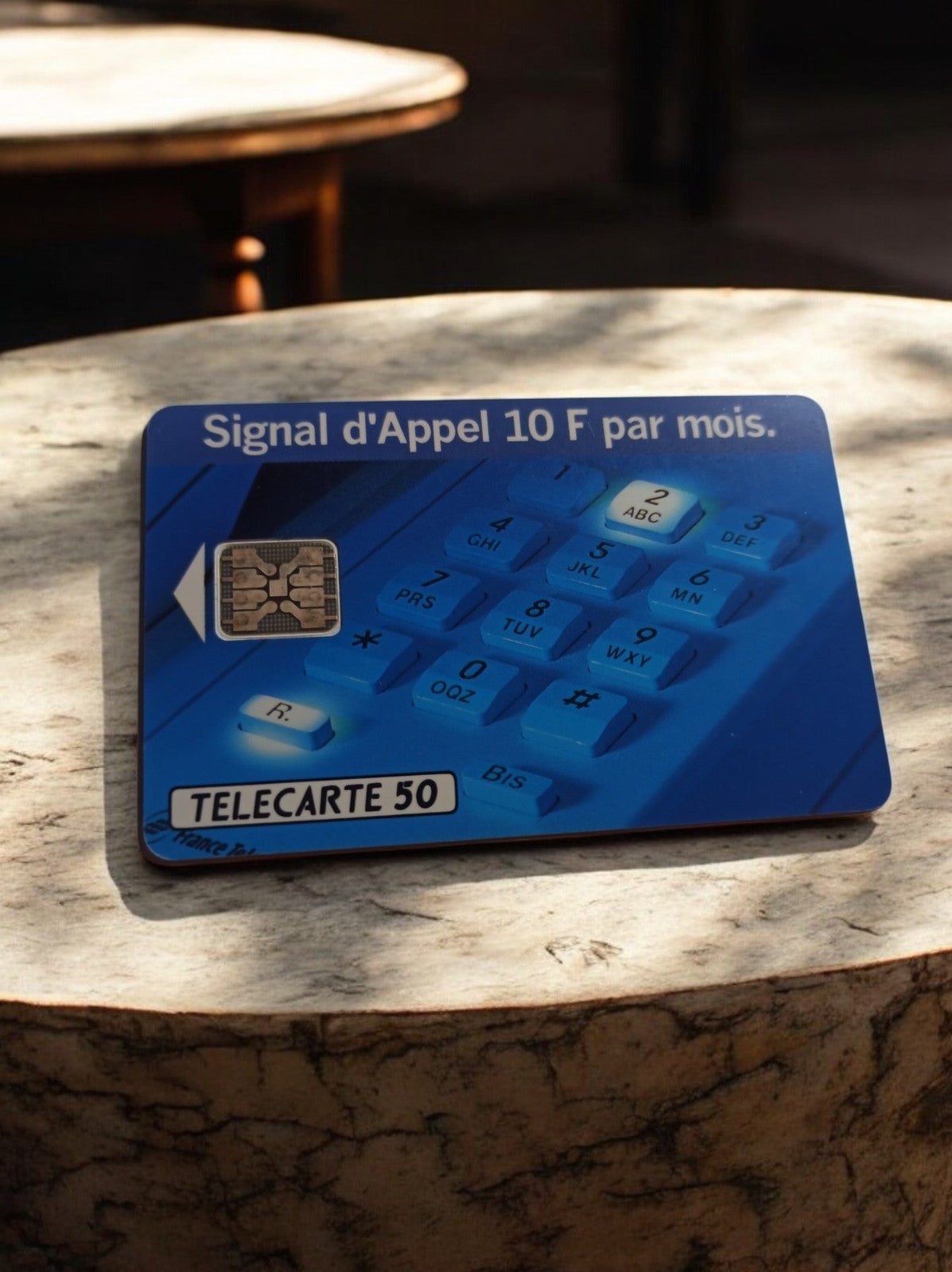 Carte téléphonique vintage Télécarte 50 puce Signal d’Appel bleu France