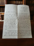 Lettre manuscrite ancienne 1950 vintage Wiltshire Swindon bilingue français angl