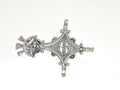 Broche vintage berbère en argent ancien, bijou ethnique traditionnel d'occasion