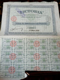 Action au porteur Victoria 1922 ancienne action 100 Francs papier financier déco