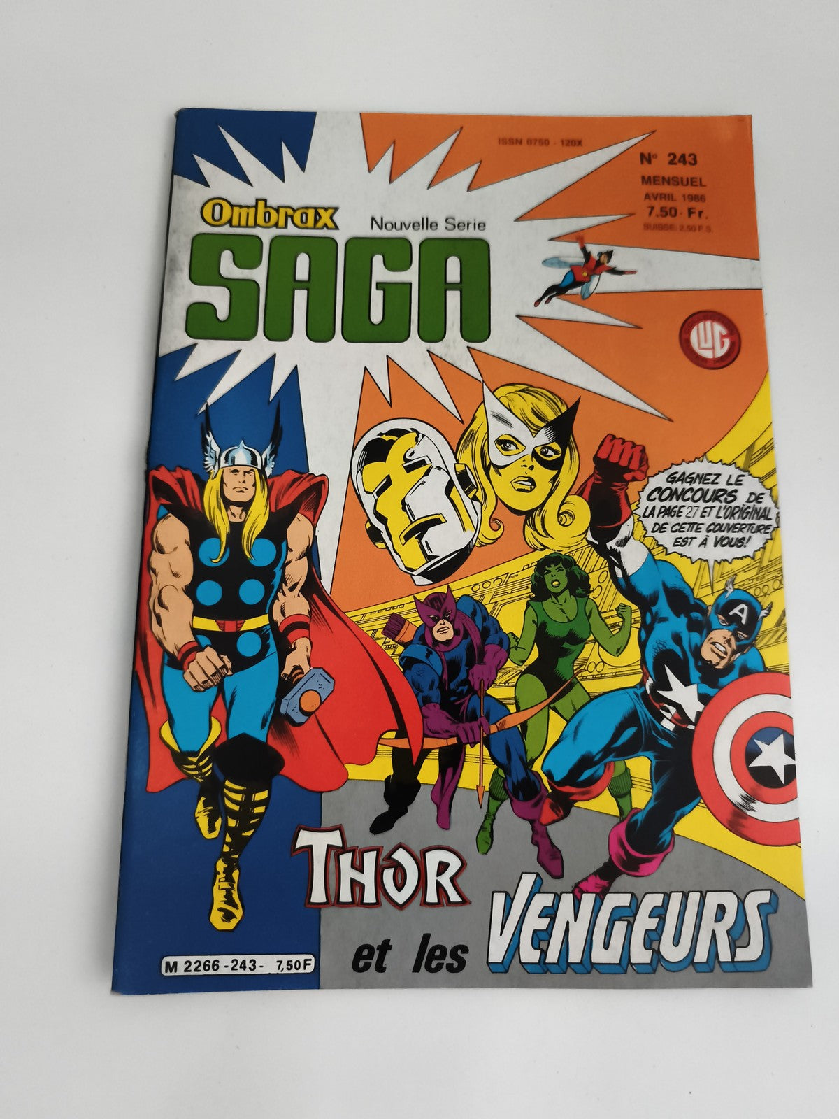 Comic Ombrax Saga n°243 Thor Vengeurs avril 1986 vintage Marvel