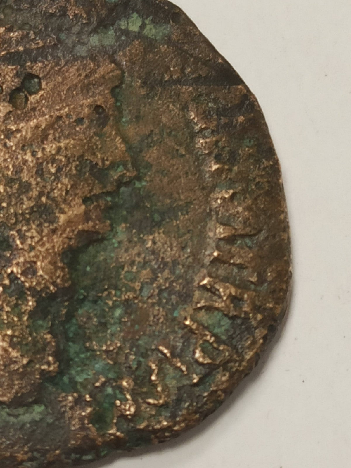 Pièce ancienne romaine en bronze cuivre vintage, monnaie de collection rétro