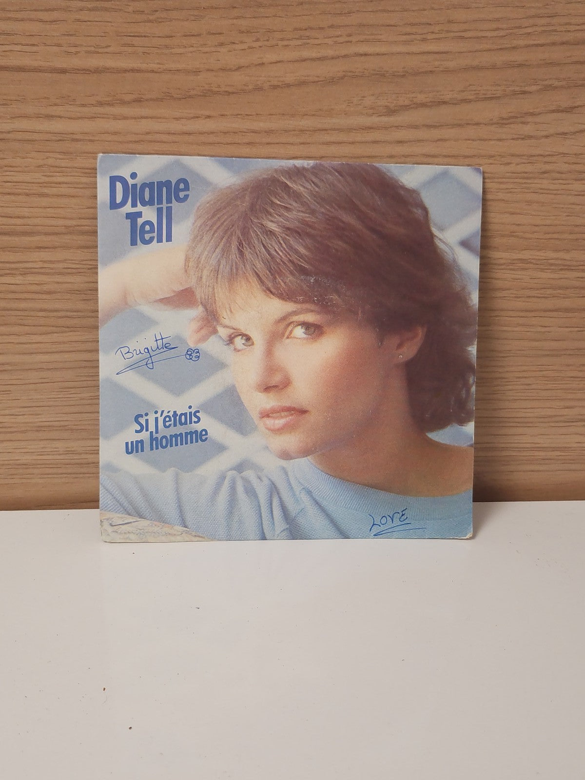 Vinyle 45 tours rétro Diane Tell ancien disque chanson française vintage collect