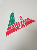 Vintage grand autocollant publicitaire EDHEC ancien rétro collection école comme