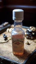 Whisky Jim Beam mignonnette vintage 1970s édition limitée, bouchon blanc
