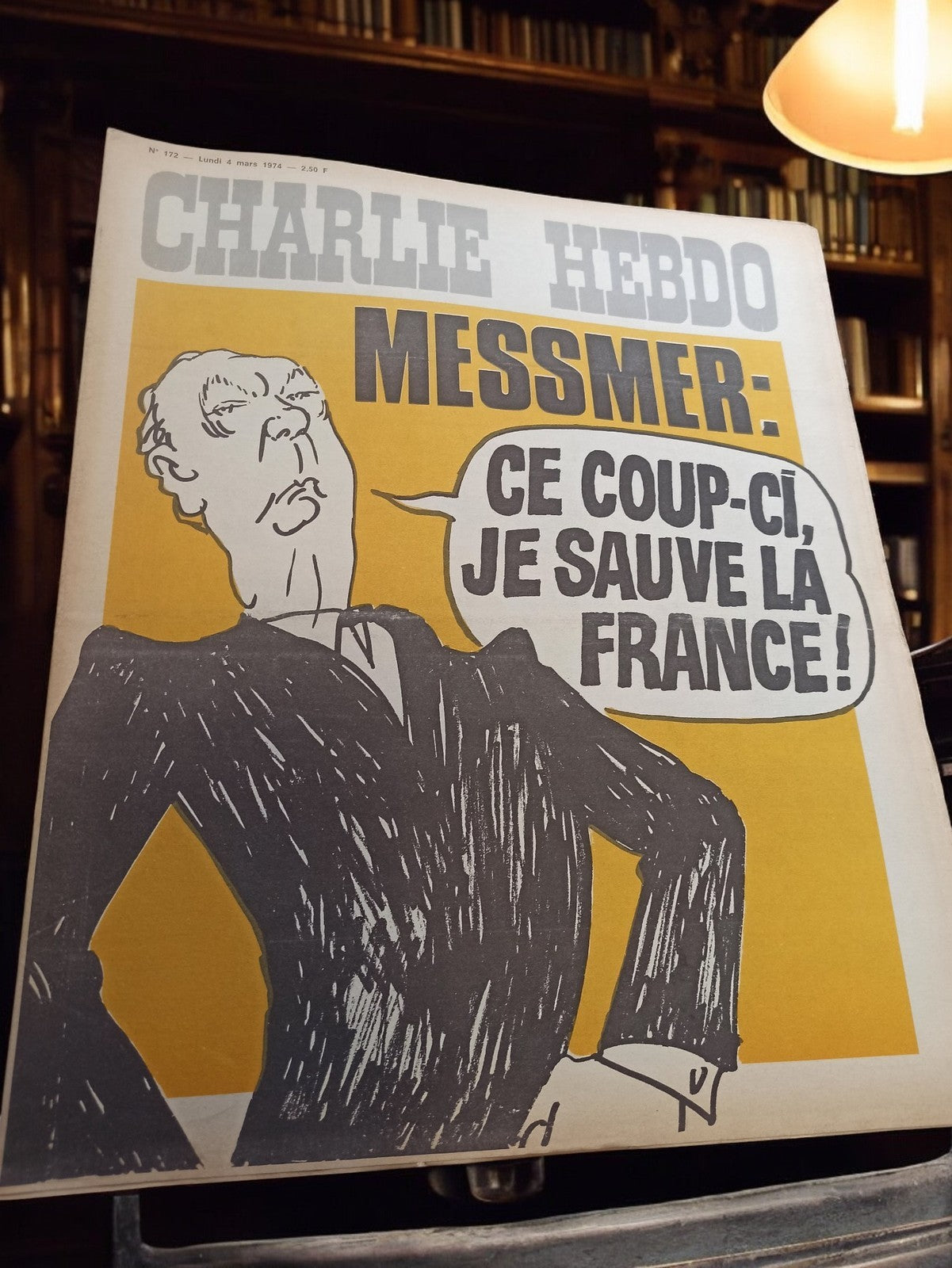 Journal Charlie Hebdo n°172 ancien 1974 Messmer vintage rétro presse satire