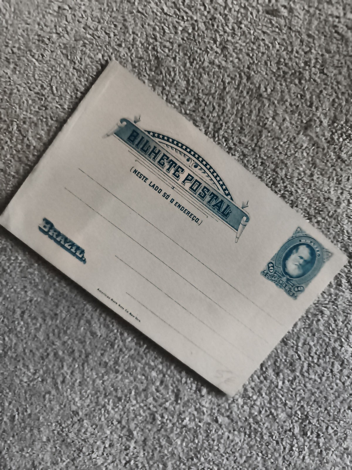 Carte postale Bilhete Postal Brésil timbre imprimé philatélie (Ref 1)