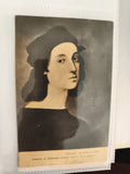 Carte postale ancienne portrait Raffaello Sanzio Firenze Uffizi Italie